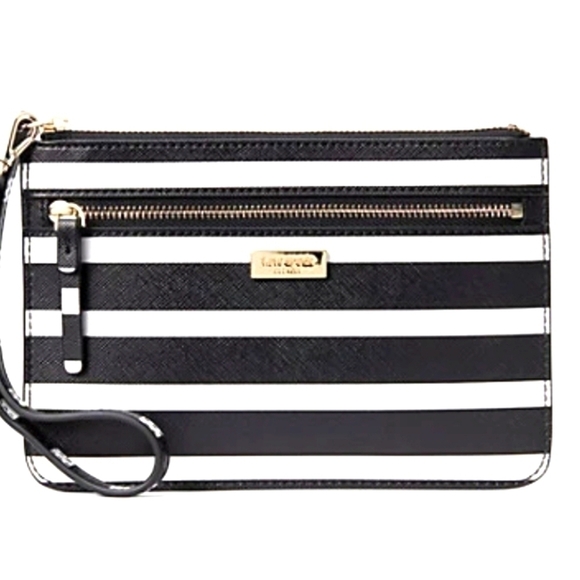 kate spade Shore Street Sailing Stripe Tinie black and white NWT - Picture 1 of 8